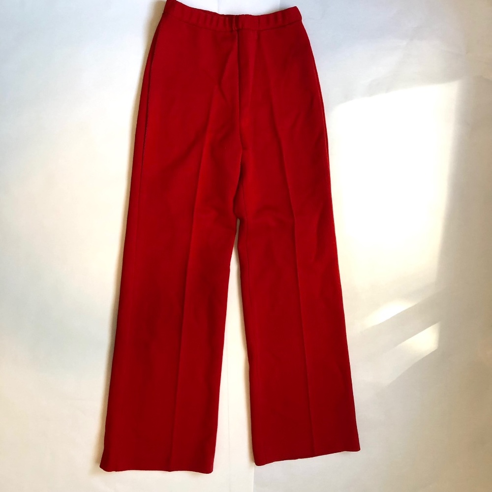 Vintage 90s High Waisted Red Dress Pants, Leslie Fay, Women's Size 6